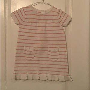 NWT Gymboree white and pink striped sweater dress